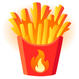 french fries and fire