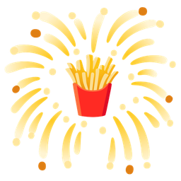 french fries and fireworks