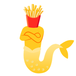 french fries and fish
