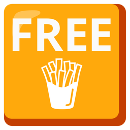 french fries and FREE button