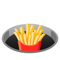 french fries and hole