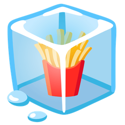 french fries and ice