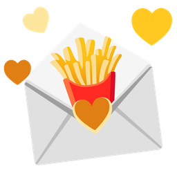 french fries and love letter