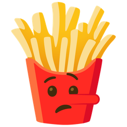 french fries and lying face