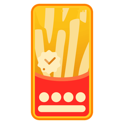 french fries and mobile phone