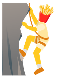 french fries and mountain