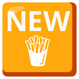 french fries and NEW button