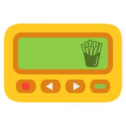 french fries and pager