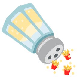 french fries and salt