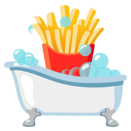 french fries and soap