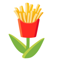 french fries and tulip