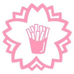 french fries and white flower