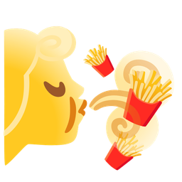 french fries and wind face