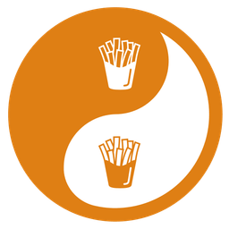 french fries and yin yang