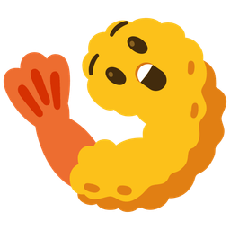 Fried shrimp and Astonished face