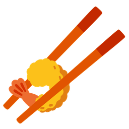 Fried shrimp and Chopsticks