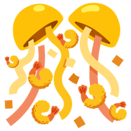 Fried shrimp and Confetti ball