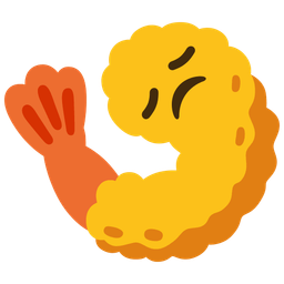 Fried shrimp and Disappointed face