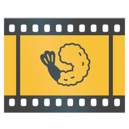 Fried shrimp and Film frames