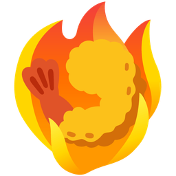 Fried shrimp and Fire