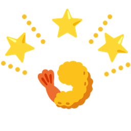 Fried shrimp and Glowing star