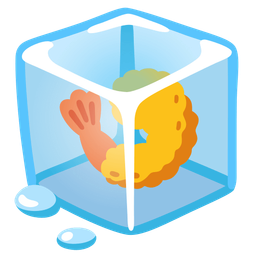 Fried shrimp and Ice