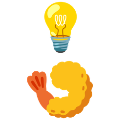 Fried shrimp and Light bulb