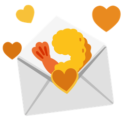 Fried shrimp and Love letter