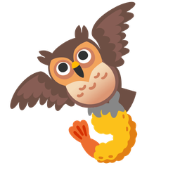 Fried shrimp and Owl