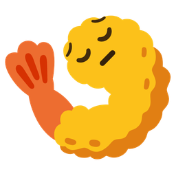 Fried shrimp and Pensive face