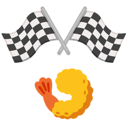 Fried shrimp and Racing car