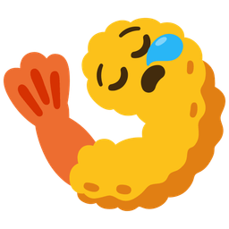 Fried shrimp and Sleepy face