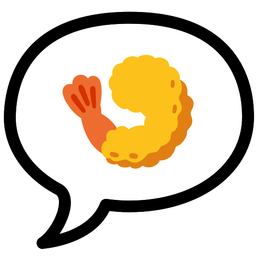 Fried shrimp and Speech balloon