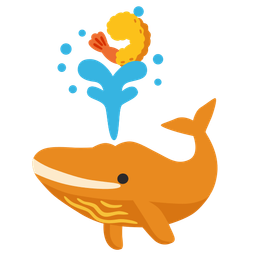 Fried shrimp and Spouting whale