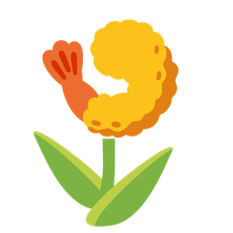 Fried shrimp and Tulip