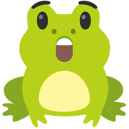 frog and astonished face
