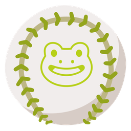 frog and baseball