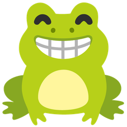 Frog and Beaming face with smiling eyes