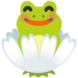 frog and blossom