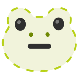 frog and dotted line face