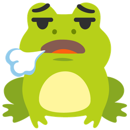 frog and face exhaling