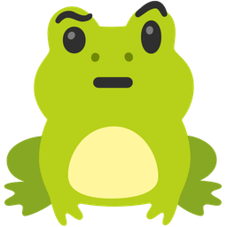 frog and face with raised eyebrow