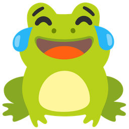 Frog and Face with tears of joy
