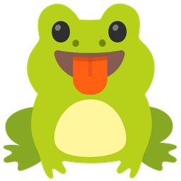Frog and Face with tongue