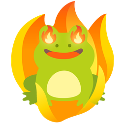 frog and fire