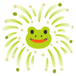 frog and fireworks