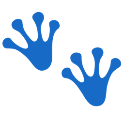 frog and footprints