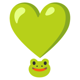 frog and heart exclamation