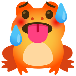 frog and hot face