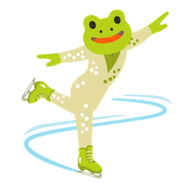 frog and ice skate